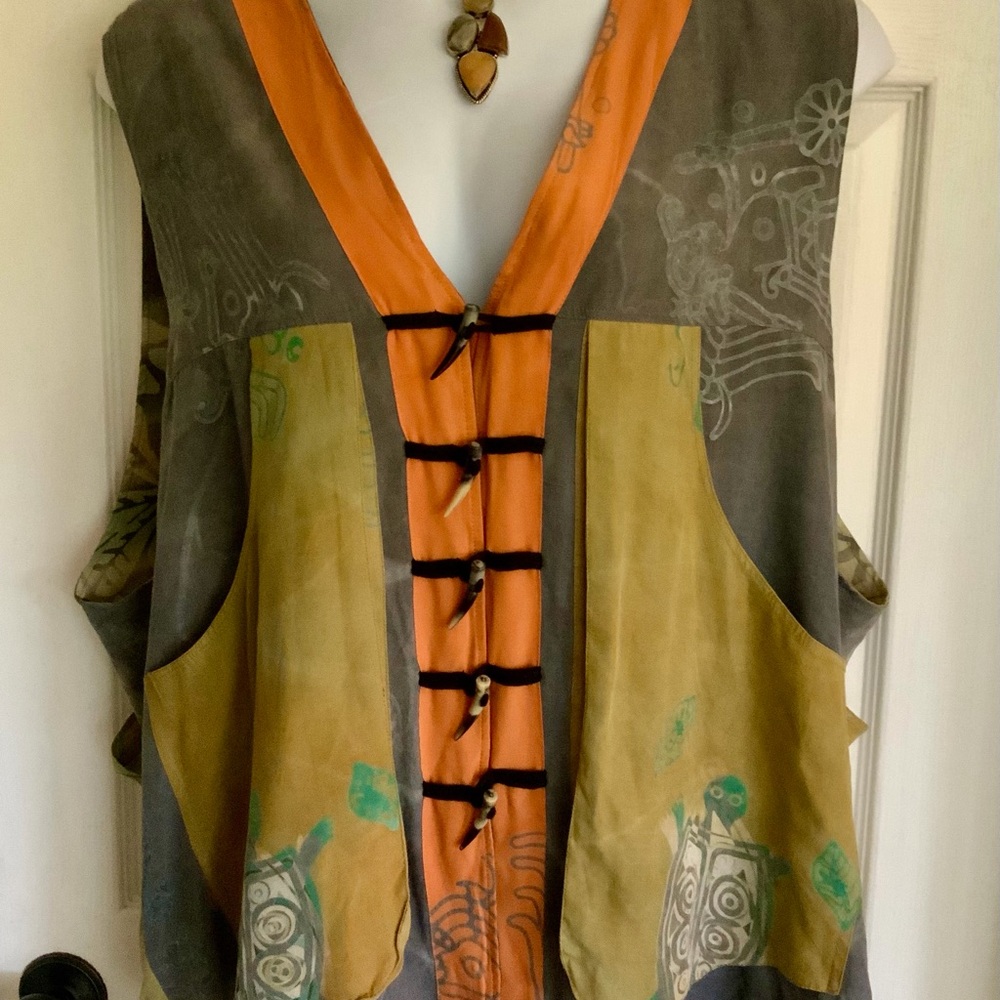 NWOT..Bohemian batik vest